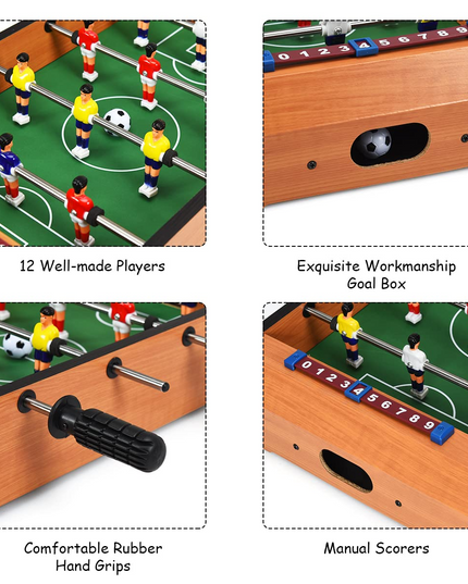 Giantex 20" Easily Assemble Wooden Mini Foosball Table Top w/ Footballs