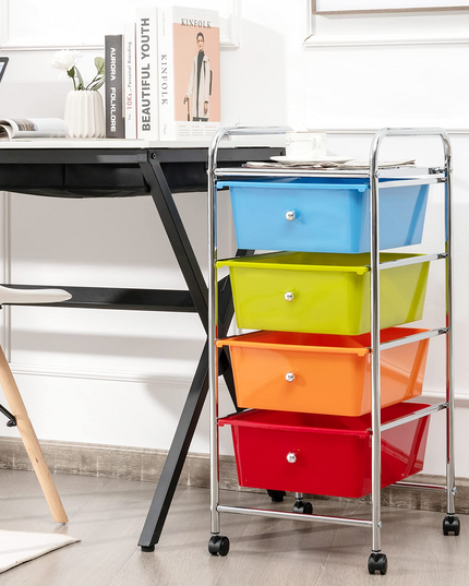 Giantex Rolling Cart with Drawers, Craft Organizer with Wheels