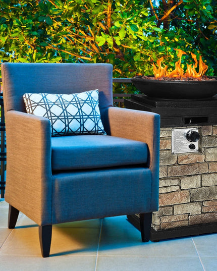 Firebowl Column, 40,000 BTU Outdoor Gas Fire Pit - Giantex