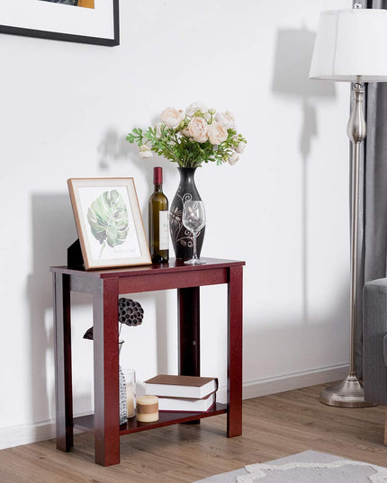 Giantex Chairside Table Nightstand W/Shelf Telephone Table Coffee Bedside Sofa Table