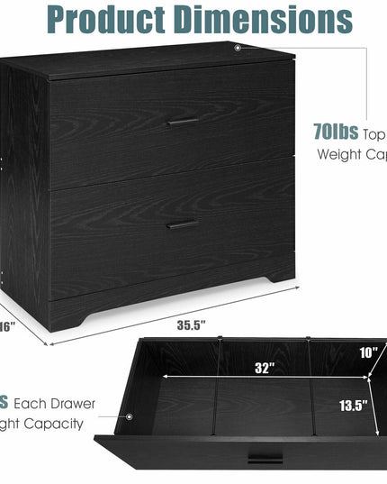Giantex 2-Drawer Lateral File Cabinet Printer Stand