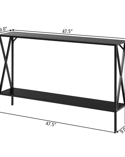 2-Tier 47.5 Inch Hallway Table for Entryway - Giantexus