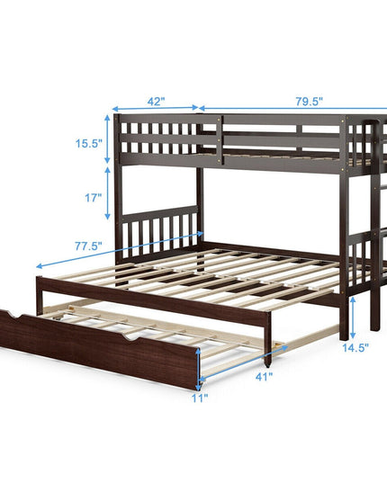 Twin Over Pull-Out Bunk Bed with Trundle