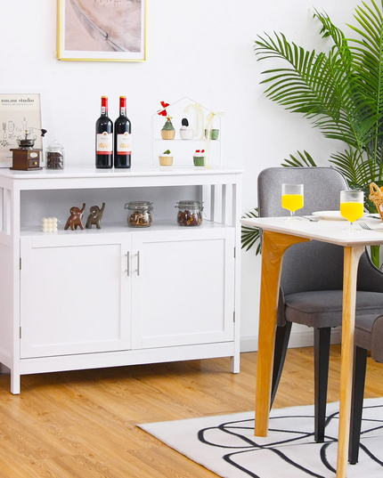 Giantex Kitchen Buffet Sideboard, Wooden Storage Server Cupboard Cabinet