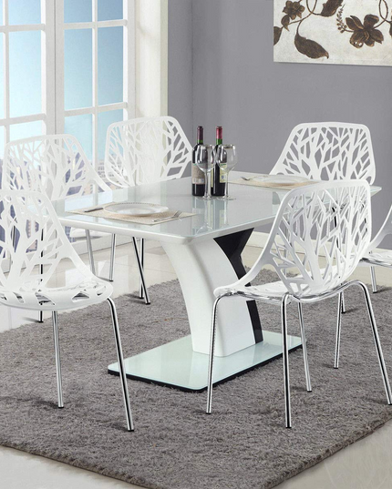 Giantex Set of 6 Modern Dining Chairs w/Plastic Feet Pads