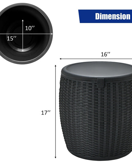 Giantex 12 Gallon Ice Cooler, Wicker Round Ice Chest