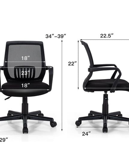 Mesh Office Chair, Mid Back Computer Desk Chair, Ergonomic Executive Chair