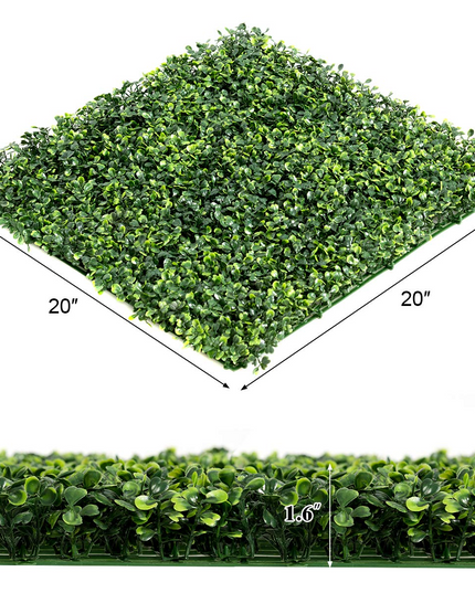 Giantex 12PCS 20x20inch Artificial Boxwood Panels Garden Privacy Fence Screen