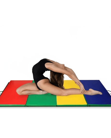 4'x10'x2'' Gymnastics Mat, Anti-Tear Folding Gymnastics Exercise Mats - Giantexus