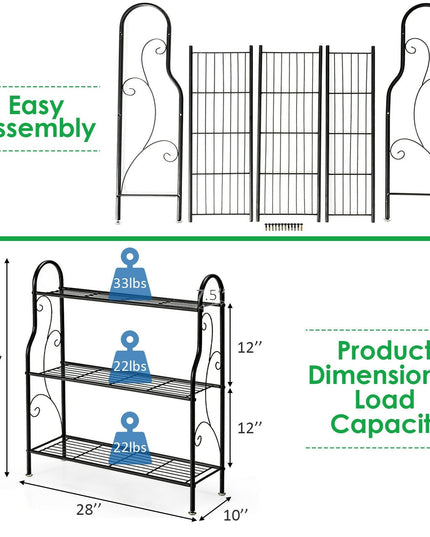 Wood Plant Stand, Multi Tier Flower Pot Holder Display Shelf