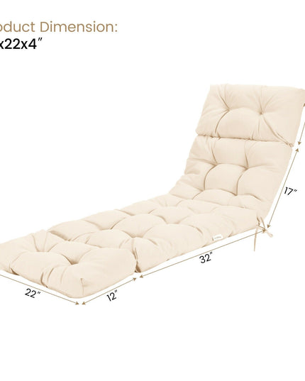 Giantex Set of 1/2/4 Lounge Chair Cushion(73X22X4 Inch)