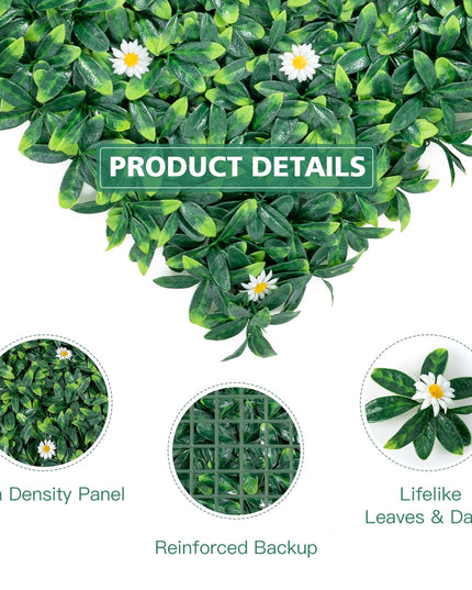 Giantex 12PCS 20x20inch Artificial Boxwood Panels Garden Privacy Fence Screen