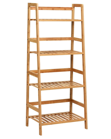 4-Tier Ladder Shelf Plant Stand, Bamboo Flower Pots Holder Display Rack - Giantexus
