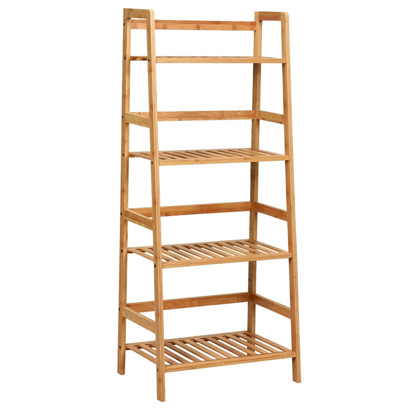 4-Tier Ladder Shelf Plant Stand, Bamboo Flower Pots Holder Display Rack - Giantexus