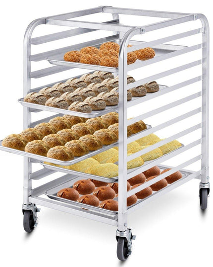 10 Tier Aluminum Bakery Rack Home Commercial Kitchen Bun Pan - Giantexus
