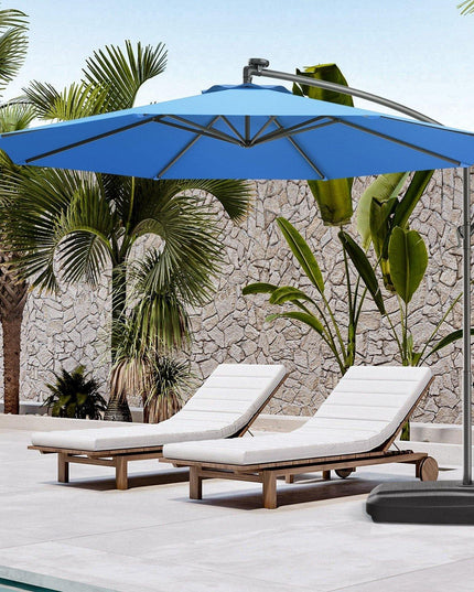 10ft Offset Patio Umbrella Cantilever Umbrella - Giantexus