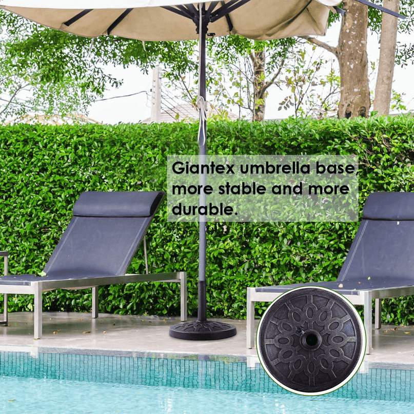 Giantex 17.5" 30lbs Patio Market Umbrella Base, Classic Round - Giantexus