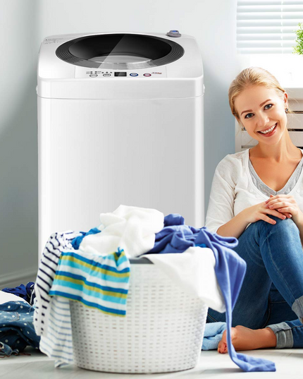 Portable 8 lbs Load Capacity Compact Full-Automatic Laundry