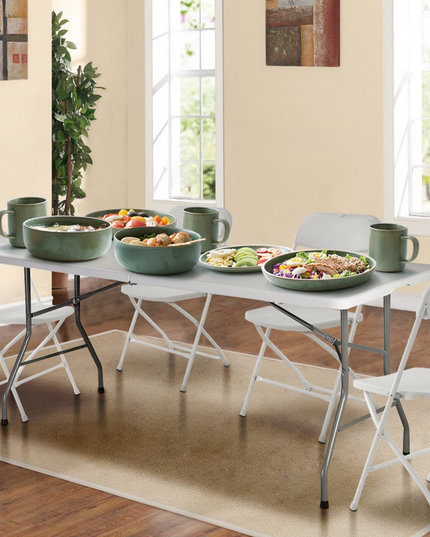 Giantex Folding Table, Off White