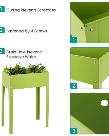 Metal Plant Box with Legs (25" L x 13" W x 31.5" H)