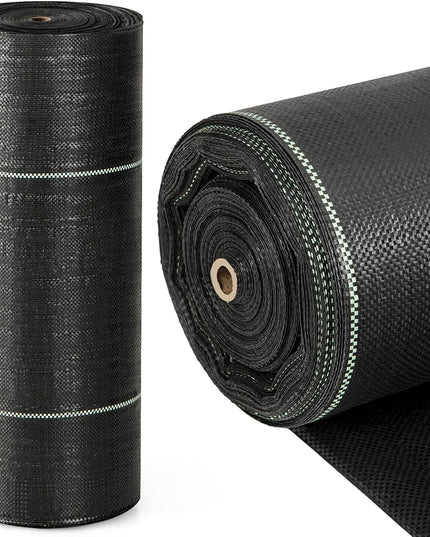 Giantex 6.5x330 FT Weed Barrier Landscape Fabric, 3.2OZ Heavy-Duty Permeable Woven PP Ground Cover