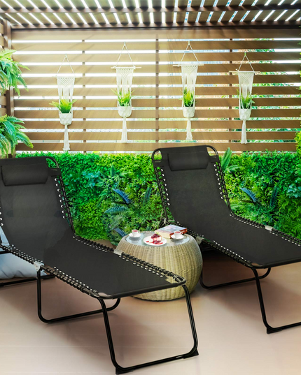 Giantex Outdoor Chaise Lounge Adjustable Sunbathing Seat