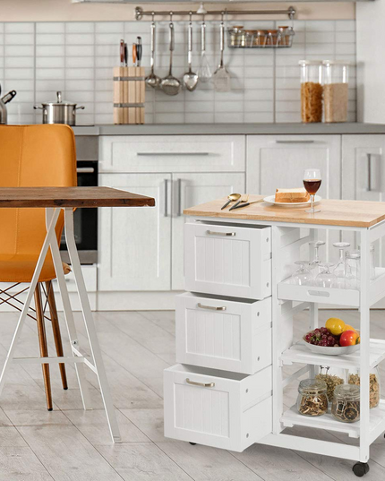 Giantex Kitchen Island Cart, Home Bar Serving Cart