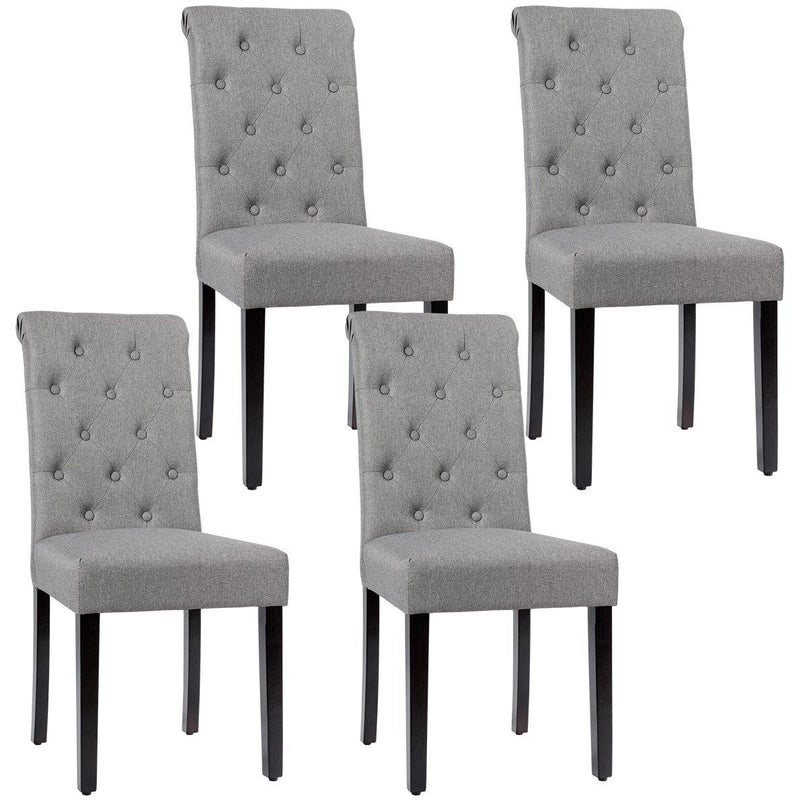 Upholstered Accent Dining Chairs Set of 2 - Giantexus