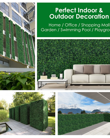 Giantex 12PCS 20x20inch Artificial Boxwood Panels