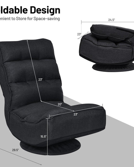 360 Degree Swivel Floor Chair, Lazy Sofa Lounge Chair - Giantexus