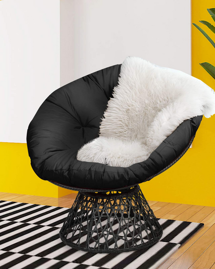 Giantex Rattan Round Papasan Chair