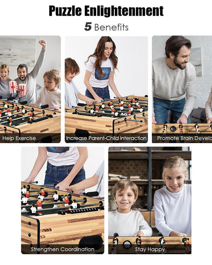 Giantex 48" Foosball Table, 8 Rods, 2 Balls and Score Keepers - Giantexus