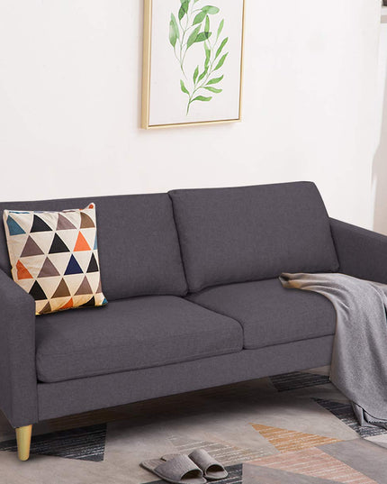 Giantex Modern Upholstered Accent Sofa, Fabric Futon Sofa Bed