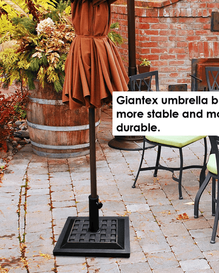 Giantex 30lbs Patio Market Umbrella Base, Classic Square, 17.5"X 17.5" - Giantexus