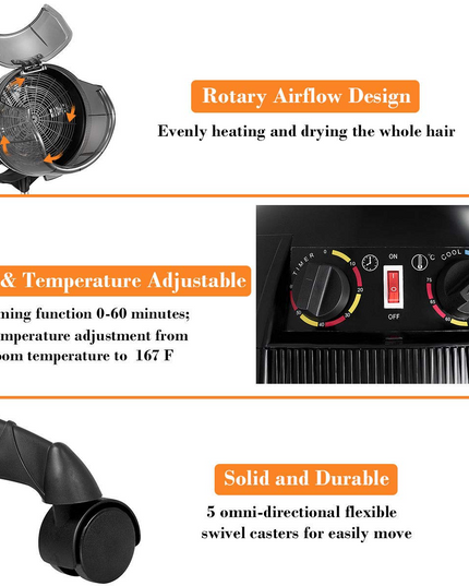 Adjustable Hood Floor Hair Bonnet DRYER - Ginatex