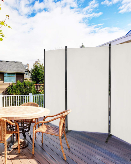Giantex 6 Ft 3 Panel Room Divider, Folding Portable Privacy Screen w/ Durable Hinges Steel Base