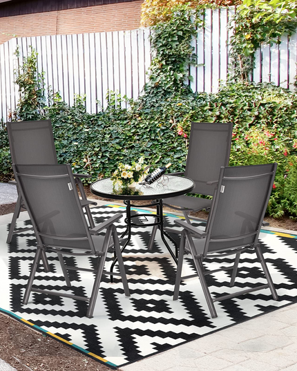 Giantex Patio Dining Chairs for Camping Pool Beach Yard No Assembly