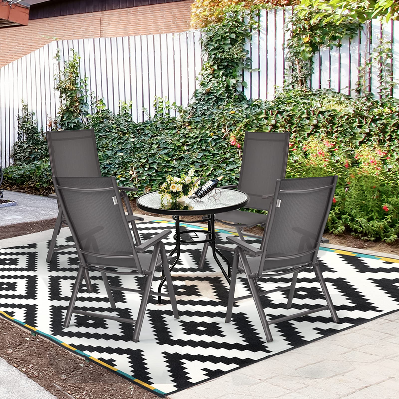 Giantex Patio Dining Chairs for Camping Pool Beach Yard No Assembly