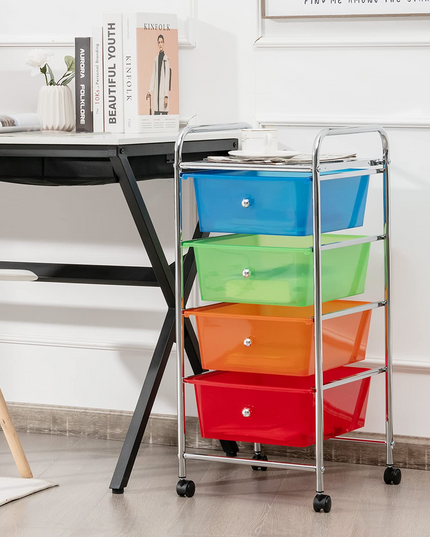 Giantex Rolling Cart with Drawers, Craft Organizer with Wheels