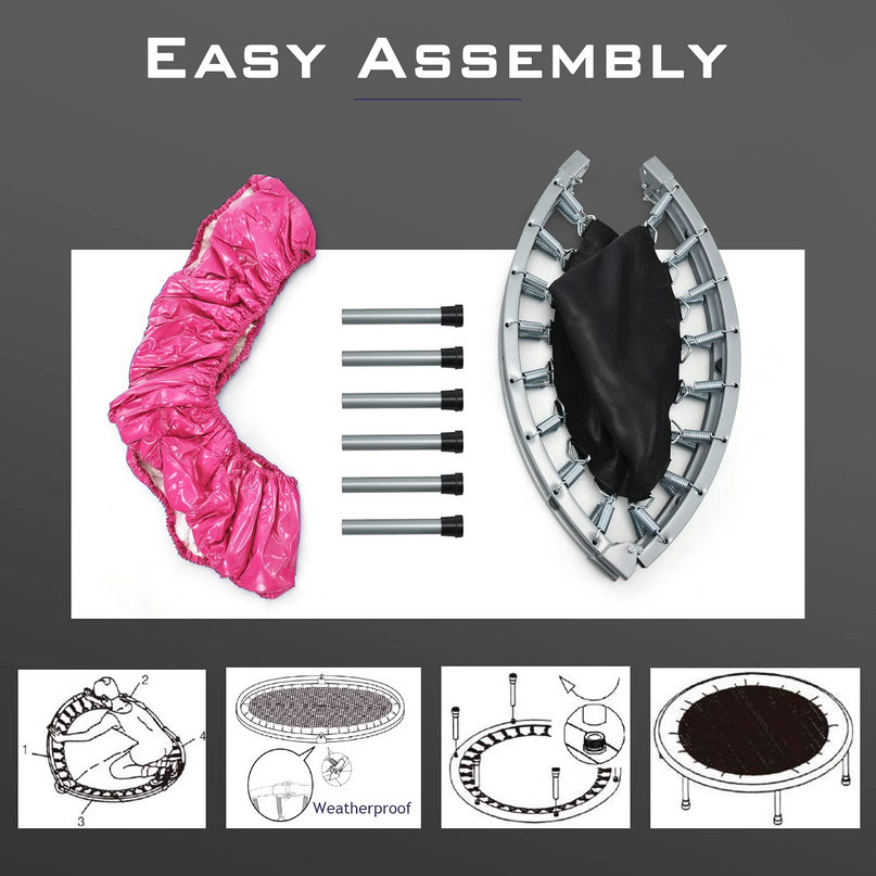 Portable Recreational Fitness Trampoline for Adults Kids