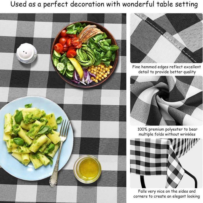 Giantex Decorative Buffalo Plaid Table Cover for Kitchen Dining Wedding Party