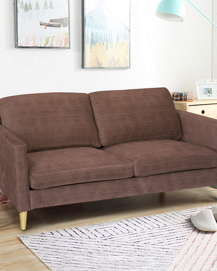 Giantex Modern Upholstered Accent Sofa, Fabric Futon Sofa Bed
