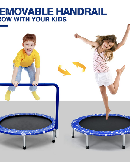 36-Inch Mini Kids Trampoline with Foamed Handle
