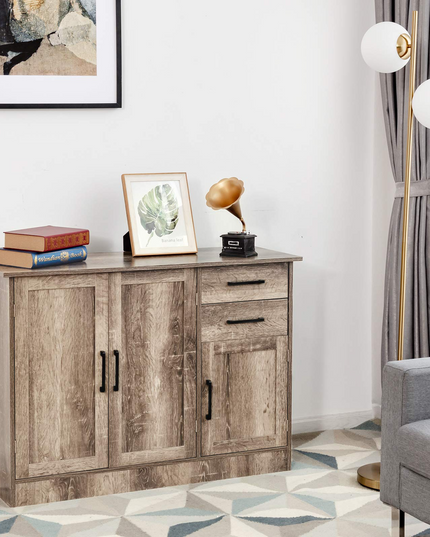 Giantex Buffet Server Sideboard Storage Cabinet Console Table Utensils Organizer