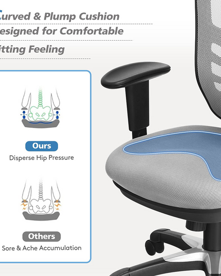 Giantex Seat Tilt Adjustment Office Chair for Working Studying Gaming
