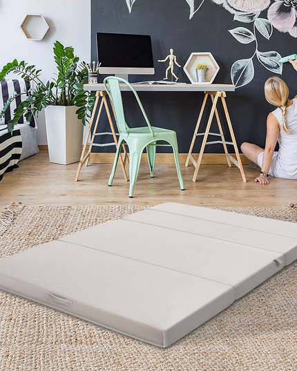 Giantex 4" Thick Folding Portable Mattress Pad Sofa Bed with Carrying Handles