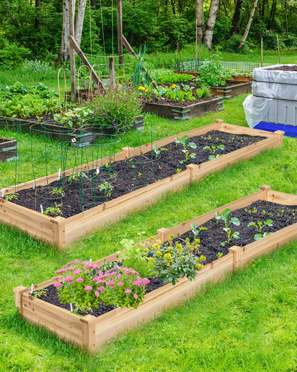 Raised Garden Bed Wood Planter Box, ( 97" x 25" x 10" )