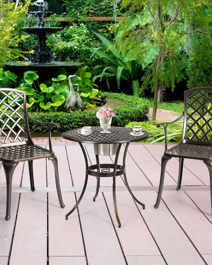 Giantex Aluminum Arm Dining Chairs Set of 2