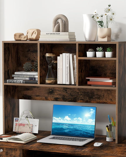 Giantex Desktop Bookshelf, Countertop Storage Hutch with 4 Shelves for Computer Desk, Dressing Tabletop Display Rack