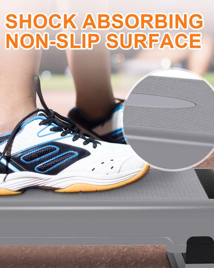 Giantex 35" Aerobic Step, Non-Slip Surface, Height-Adjustable 6" - 8" - 10" Step Aerobics Platform - Giantexus